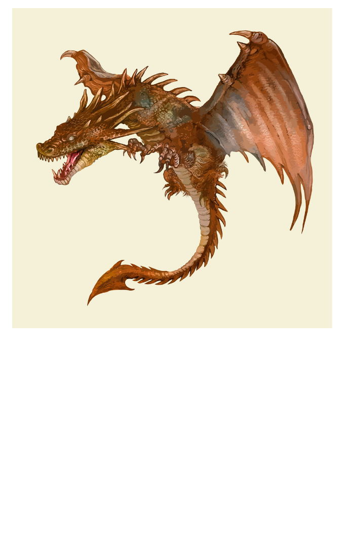 Brown dragon in flight