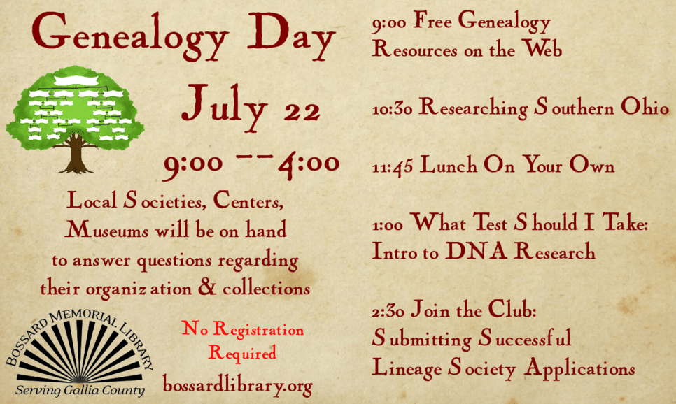 Genealogy Day large