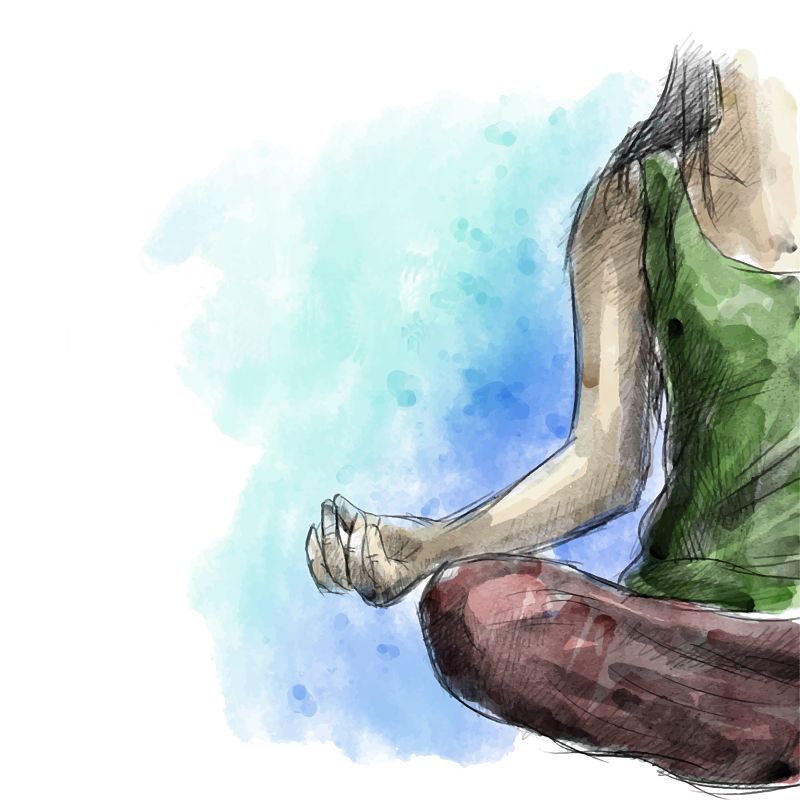 Yoga watercolor